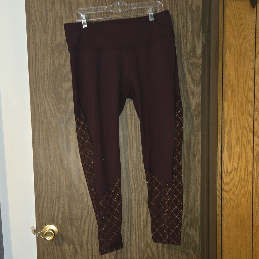 Victoria's Secret Sport Deep Burgundy High-Rise Leggings